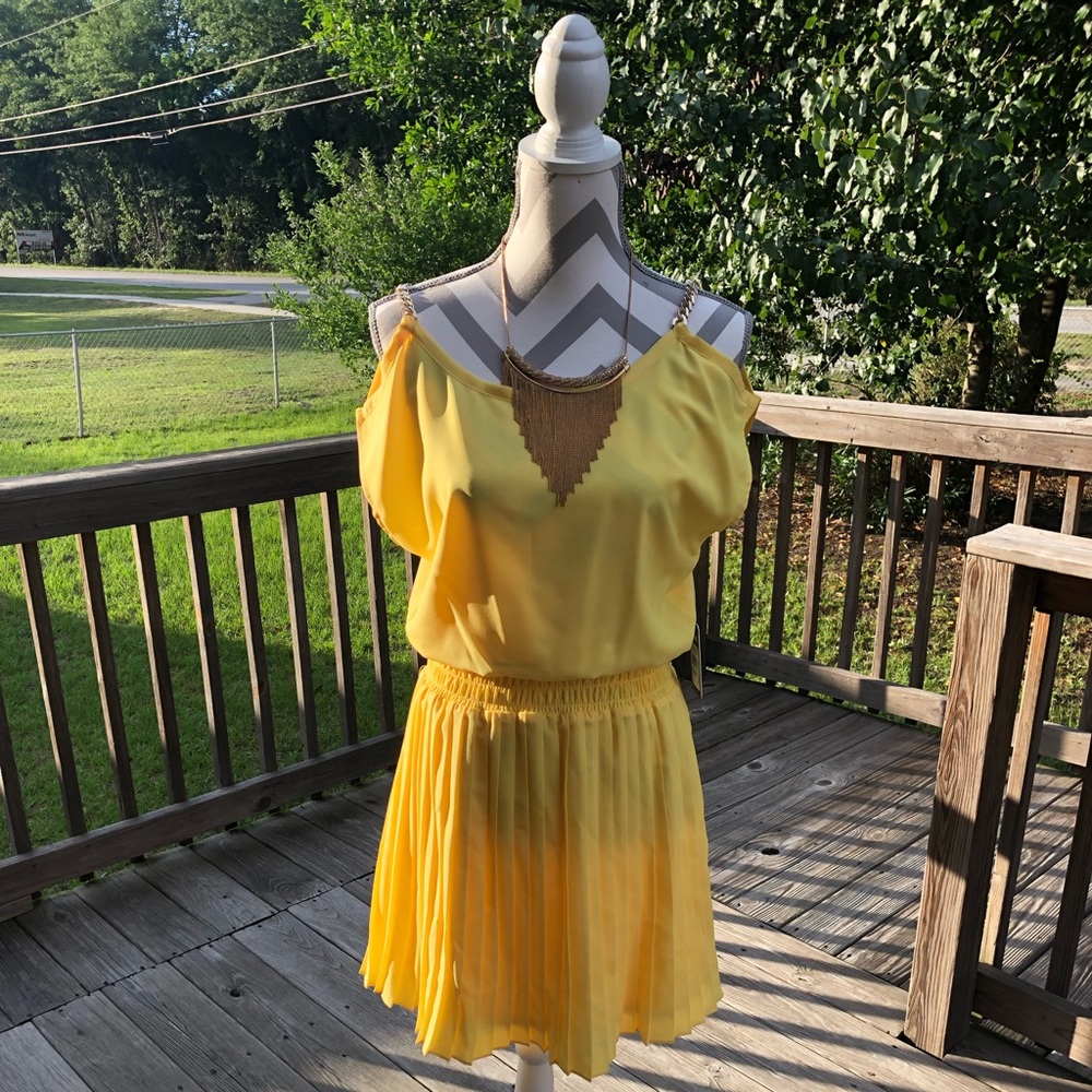 Guess yellow mini dress